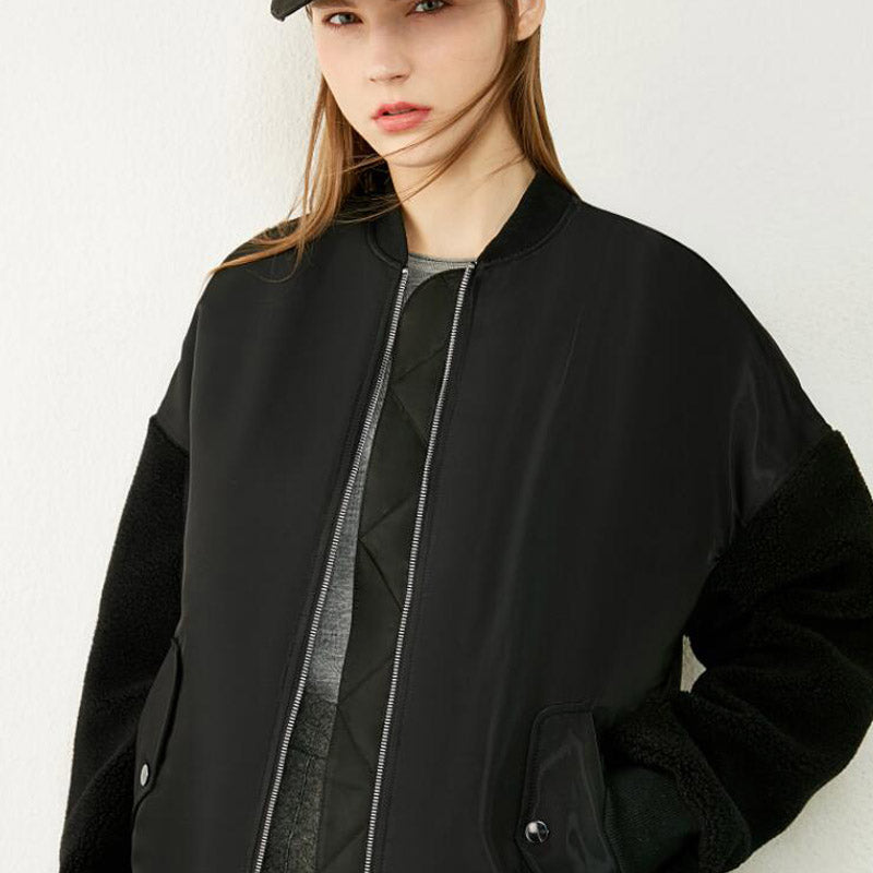 Padded jacket winter loose baseball small thick jacket