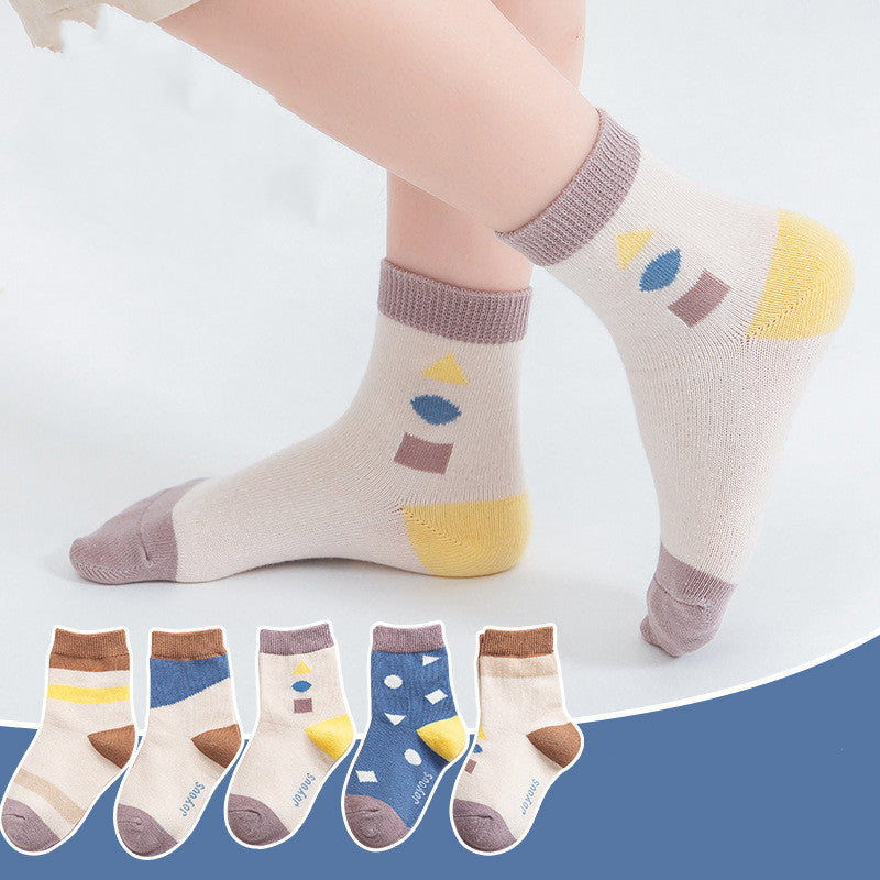 Autumn and winter children's socks cotton in tube baby socks