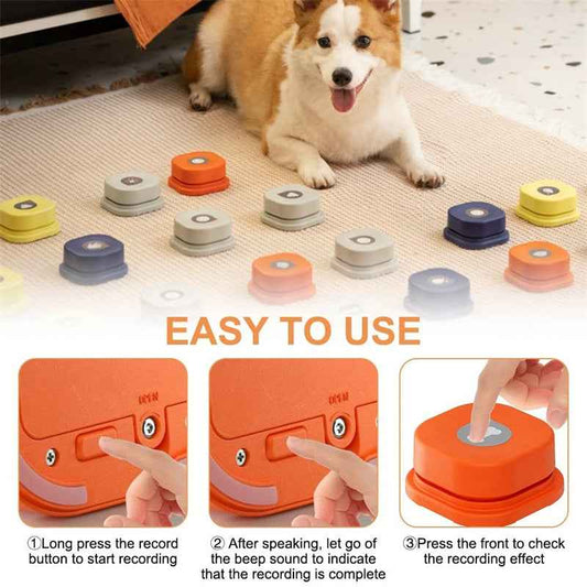 Recordable Pet Button - 4 Colors Training - Amanluxe