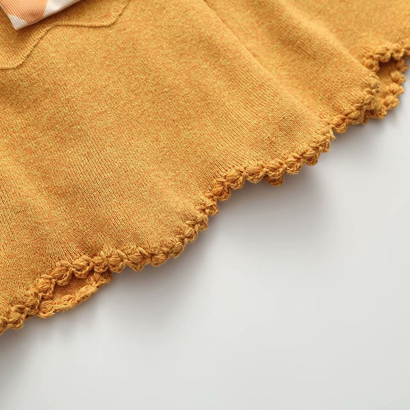 Vintage Children's Fun Versatile Food House Series Knitted Skirt