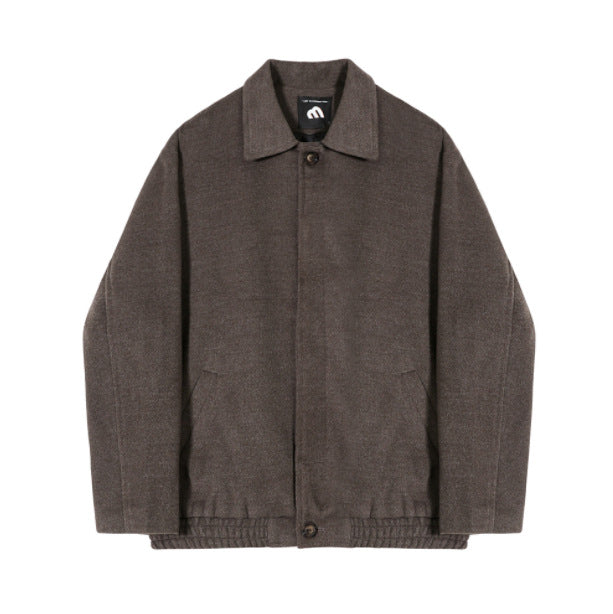 Men's Short Autumn And Winter Woolen Jacket
