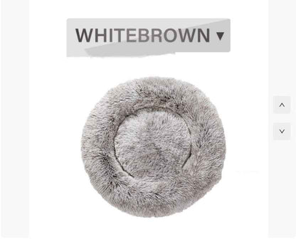 Round Cat Mattress - Long Fur Winter Pad - Amanluxe