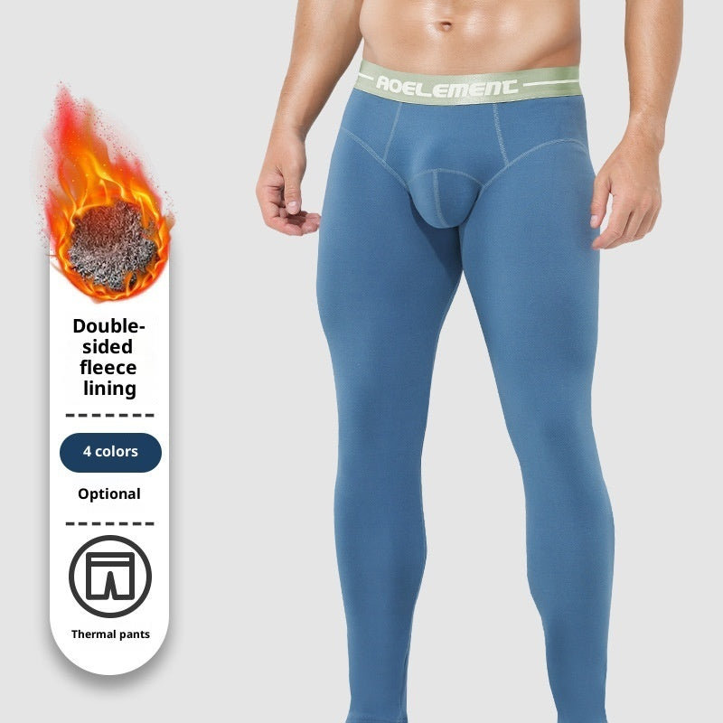 Thermal Underwear Men's Underwear Single Piece Thickened Fleece Pants