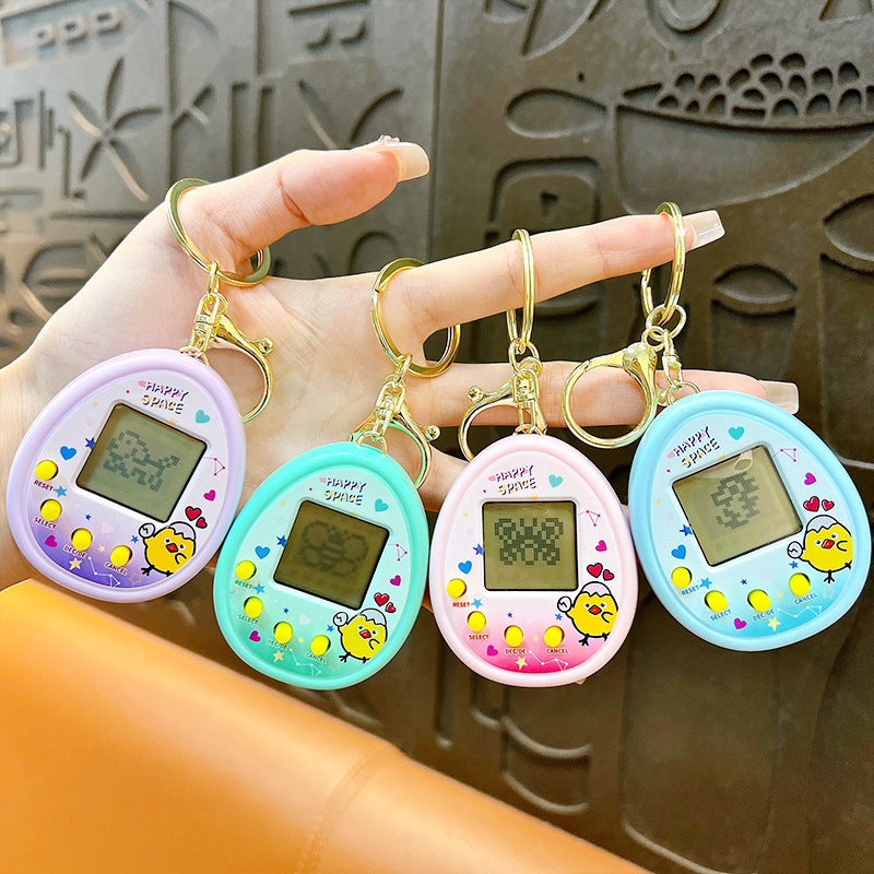 Electronic Pet Machine Mini Handheld Video Game Console Keychain Ornaments