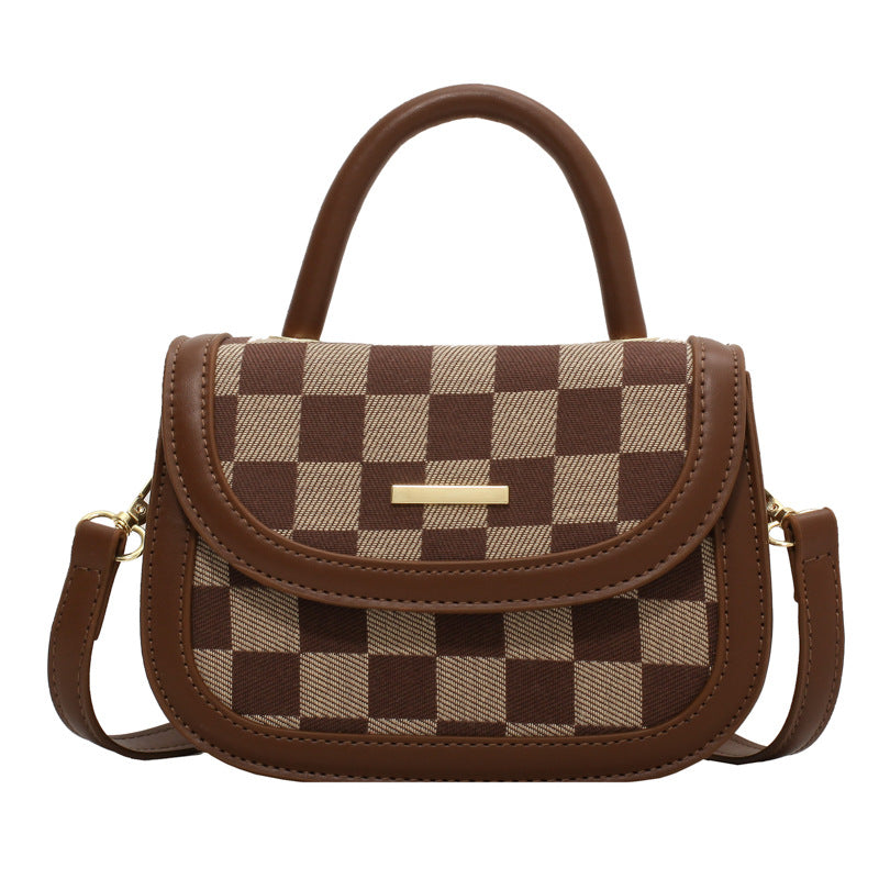 Women's Checkered Print Personality Daily Commuter Handbags