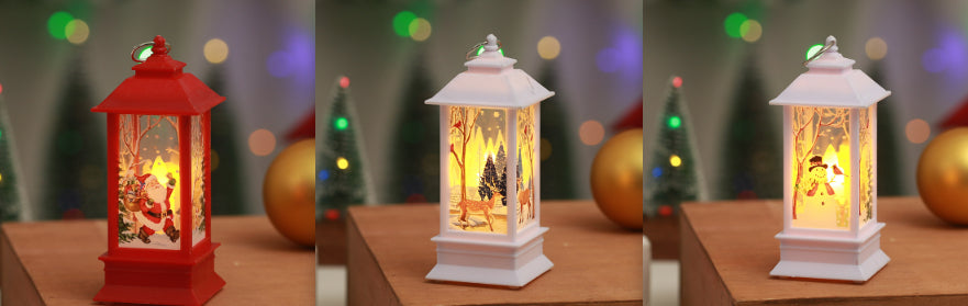 Christmas Decorations Flame Candlestick Lamp