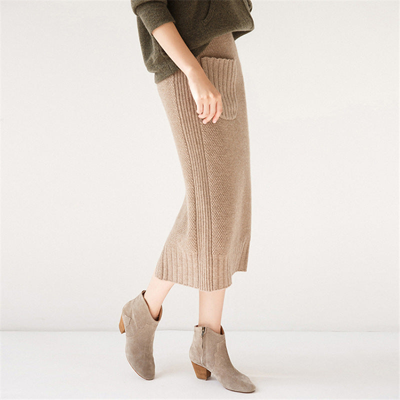 One step skirt with pocket padded buttocks