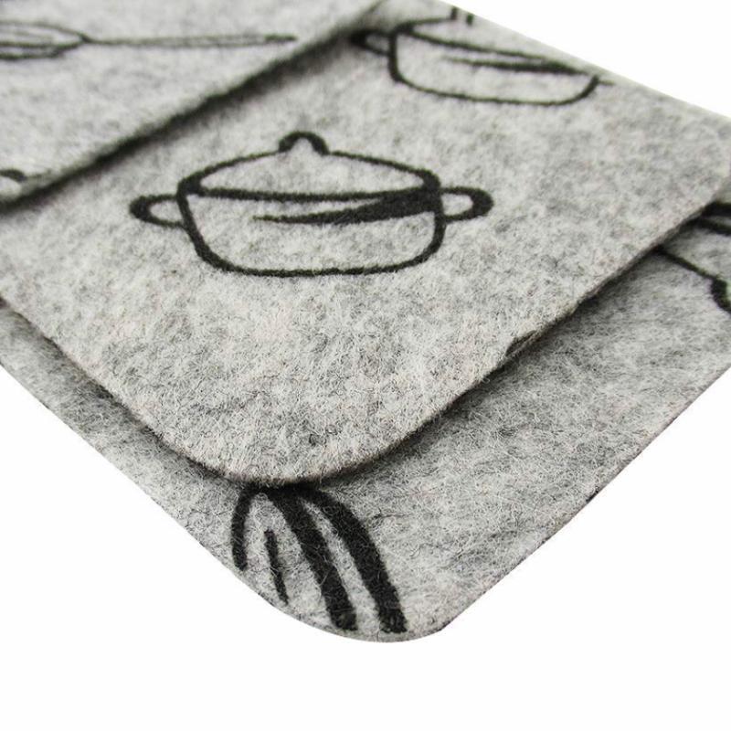 3-Piece Set of Creative Pots and Pans Non-Stick Storage Protection Mat