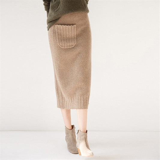 One step skirt with pocket padded buttocks