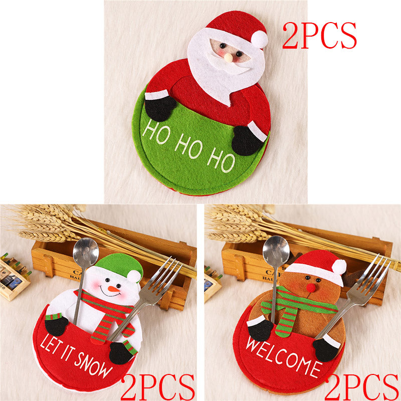 Christmas decorations Restaurant Hotel layout, knives, forks, cutlery, cutlery and knives and forks