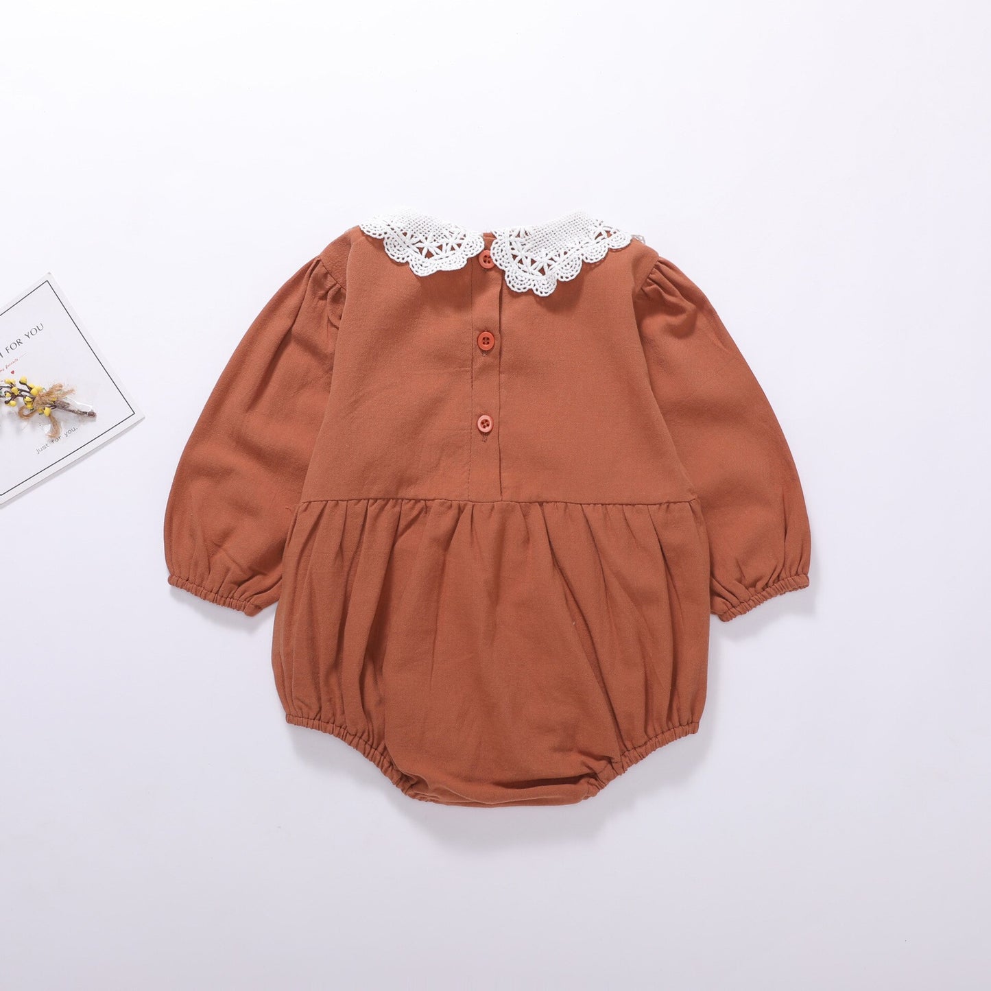 Plaid baby long sleeve Romper