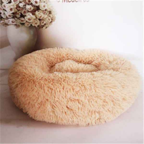 Round Cat Mattress - Long Fur Winter Pad - Amanluxe