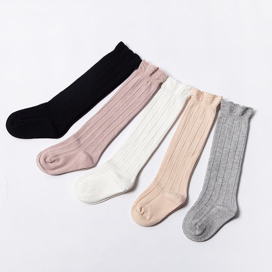 Baby solid color cotton socks