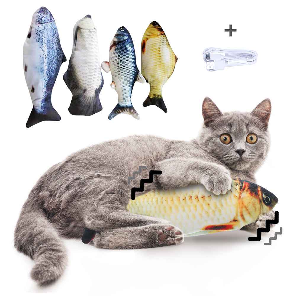 Electric Jumping Fish Cat Toy - USB Rechargeable - Amanluxe