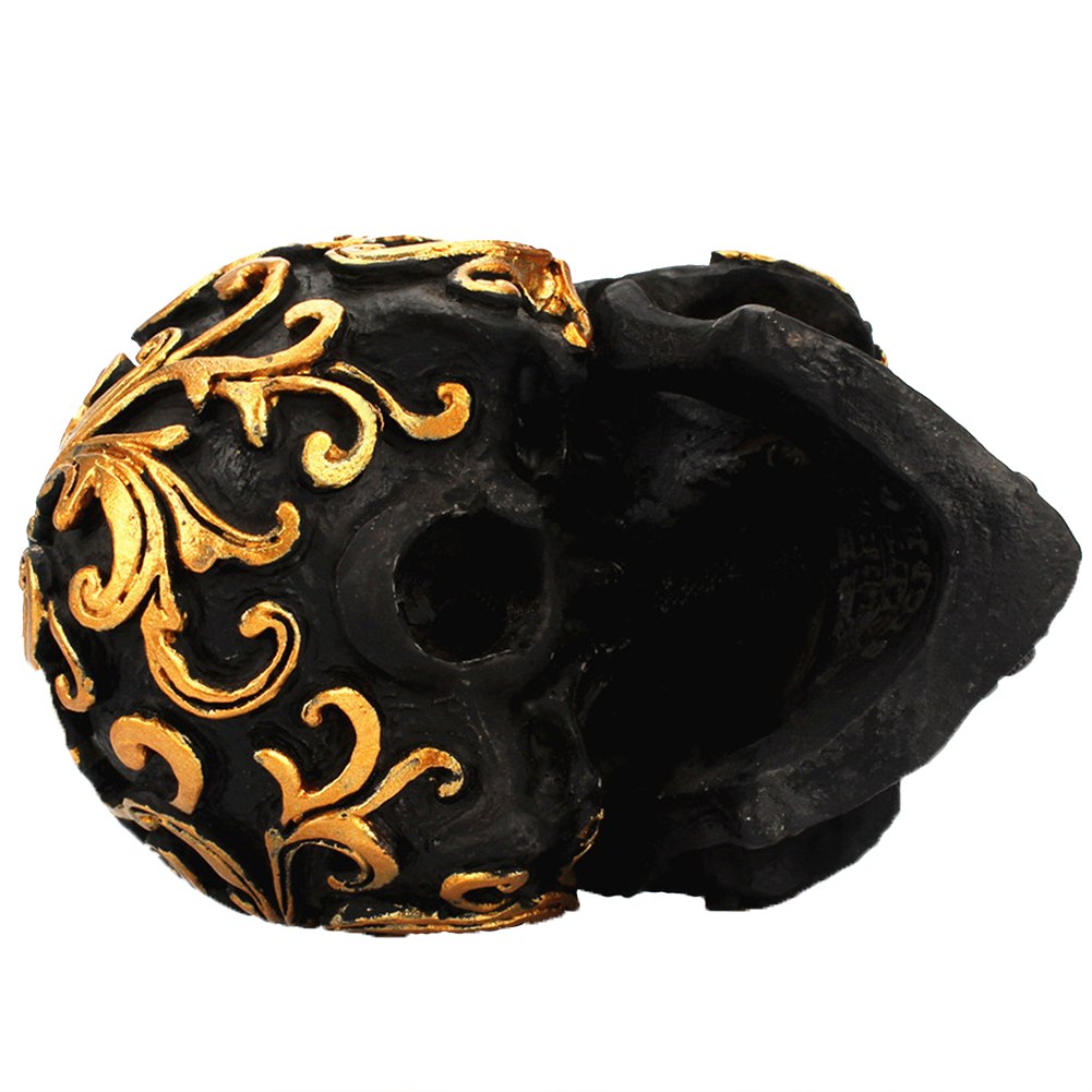 Mini Skeleton Head Resin Decoration Realistic Human Skeleton Model For Halloween Props Home Decorations Vintage