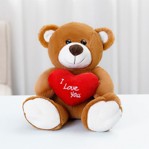 Cute Cartoon Hug Bear With Bow Tie Bear Plush Doll