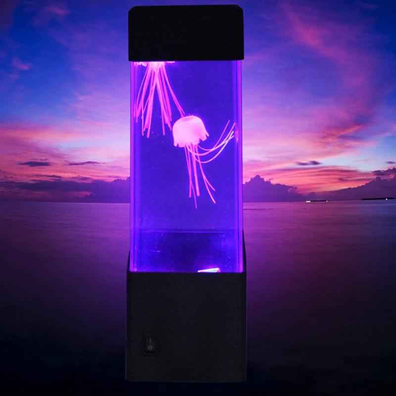 LED Jellyfish Night Light - Colorful Aquarium - Amanluxe