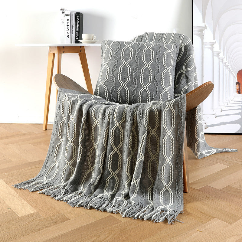 Bohemian Sofa Cover Cover Blanket Knitted Blanket Shawl Blanket