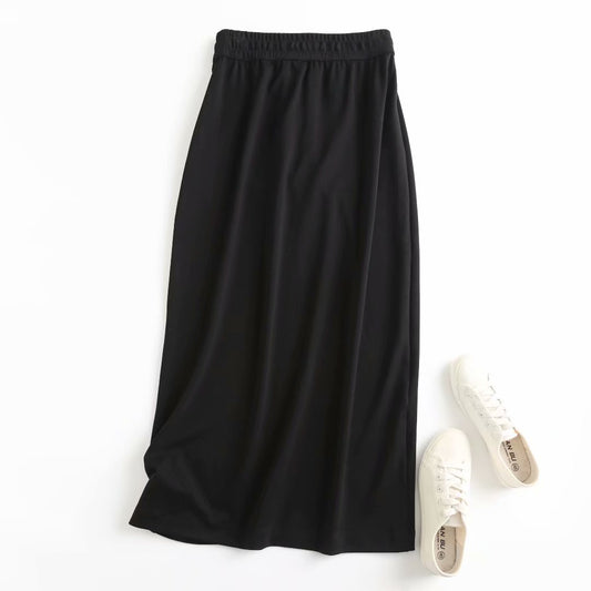 New Fashion Women's Korean Style New Solid Color Skirt Women