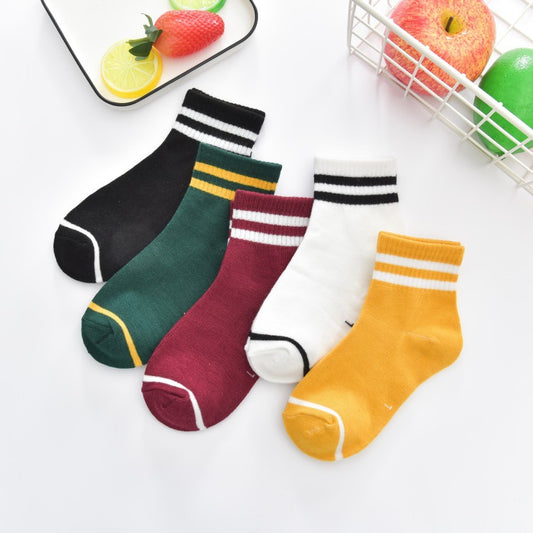 Children's Tube Socks Cute Striped Baby Bear Floor Socks