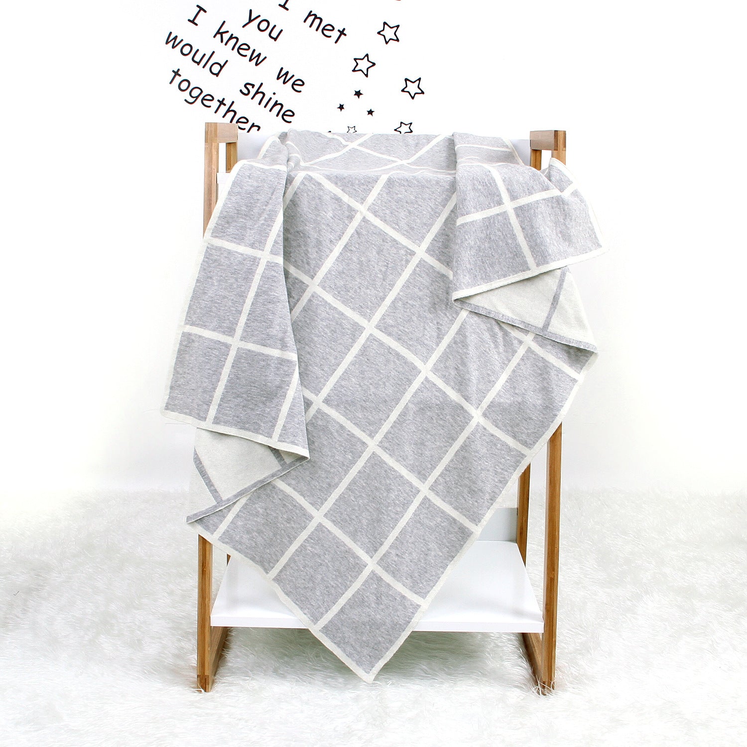 Baby Blanket Knitted Plaid Hug Blanket Baby Windproof Cover Quilt