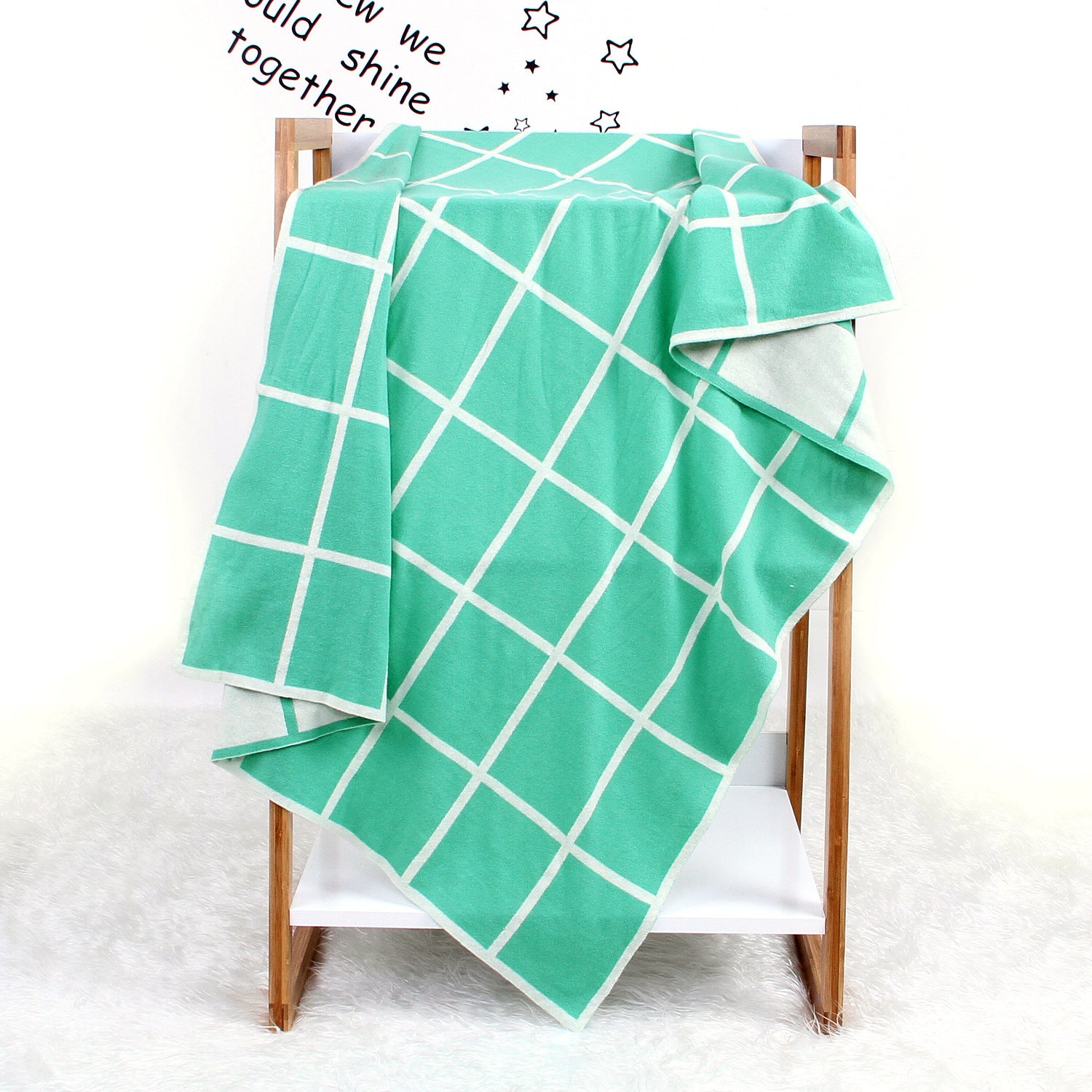 Baby Blanket Knitted Plaid Hug Blanket Baby Windproof Cover Quilt