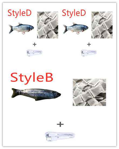 Electric Jumping Fish Cat Toy - USB Rechargeable - Amanluxe