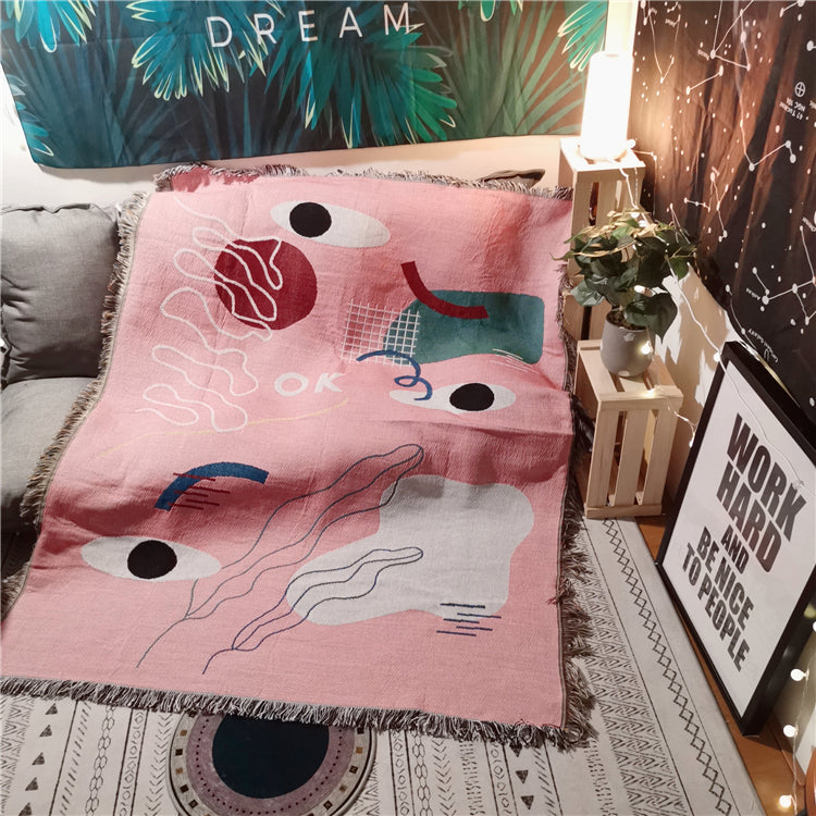 Leisure Blanket Line Blanket Creative Personality Art Blanket Cover Blanket Sofa Blanket null