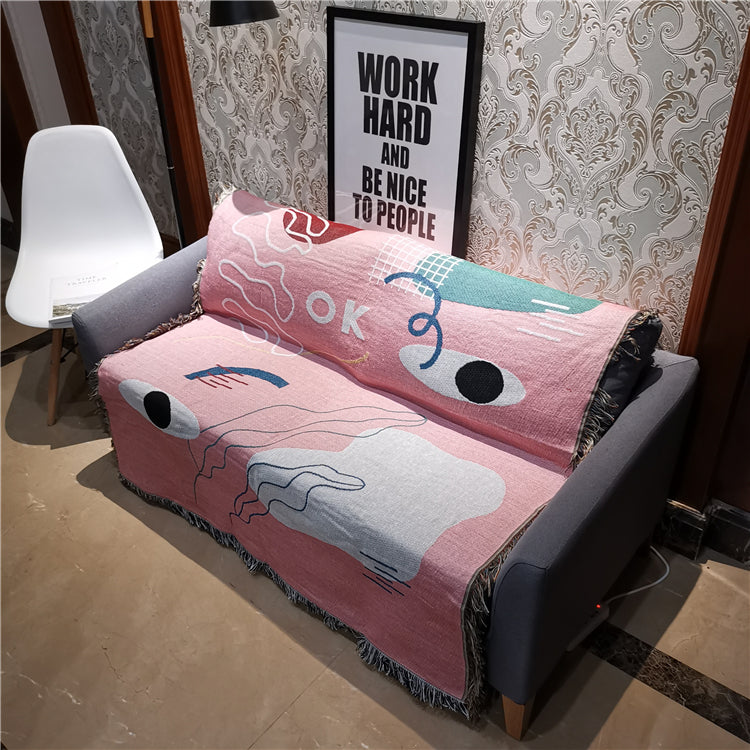 Leisure Blanket Line Blanket Creative Personality Art Blanket Cover Blanket Sofa Blanket null