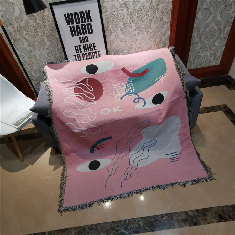 Leisure Blanket Line Blanket Creative Personality Art Blanket Cover Blanket Sofa Blanket null