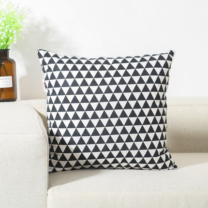 Literary  Sofa Cushion Pillow Cushion Cover Lattice Hug Pillowcase