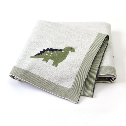 Baby Blanket Cartoon Little Dinosaur Knitted Baby Blanket Quilt null