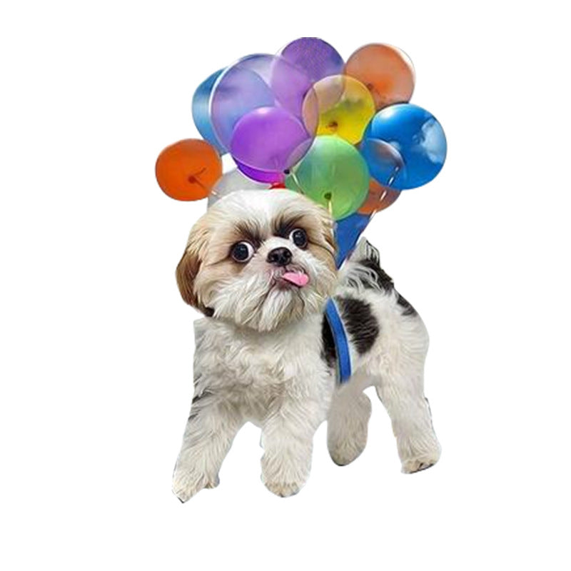 Cartoon Cute Dog Auto Hanging Ornament with Colorful Balloon Parachute Home Accessories Decorations