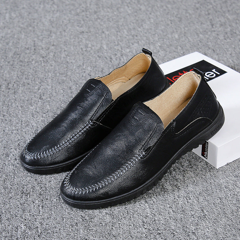 New Men's Casual Leather Shoes Lazy Shoes Pu Shoes