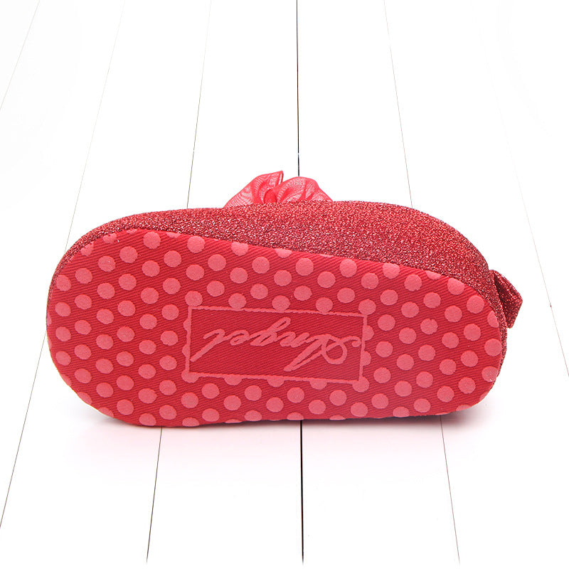 Shiny Ribbon Bow Female Baby Shoes Baby Shoes Toddler Shoes