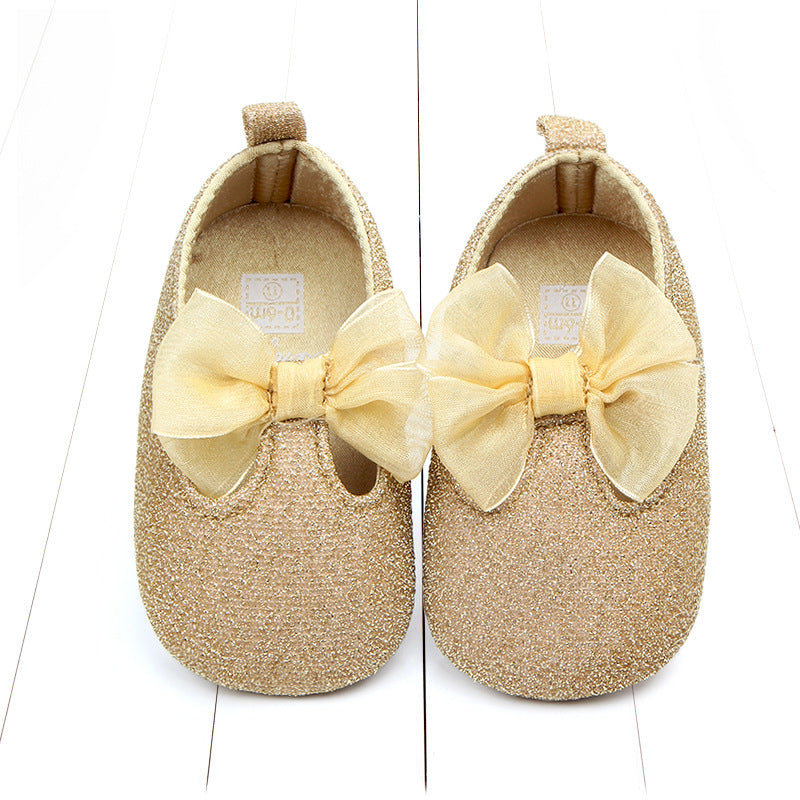 Shiny Ribbon Bow Female Baby Shoes Baby Shoes Toddler Shoes