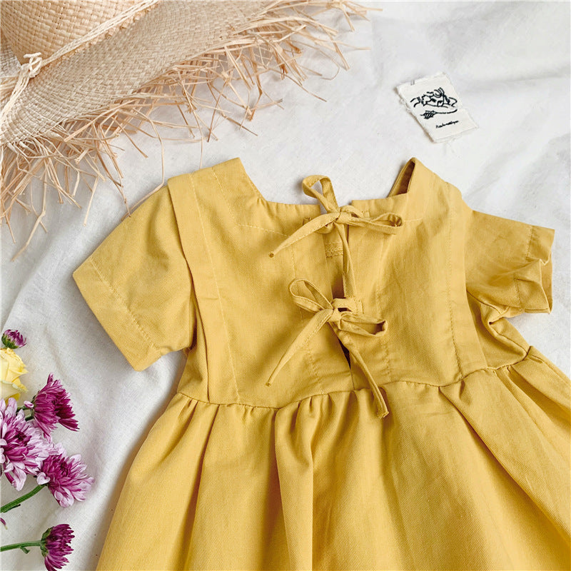 Western Style Skirts, Solid Color Princess Dresses, Back Ties