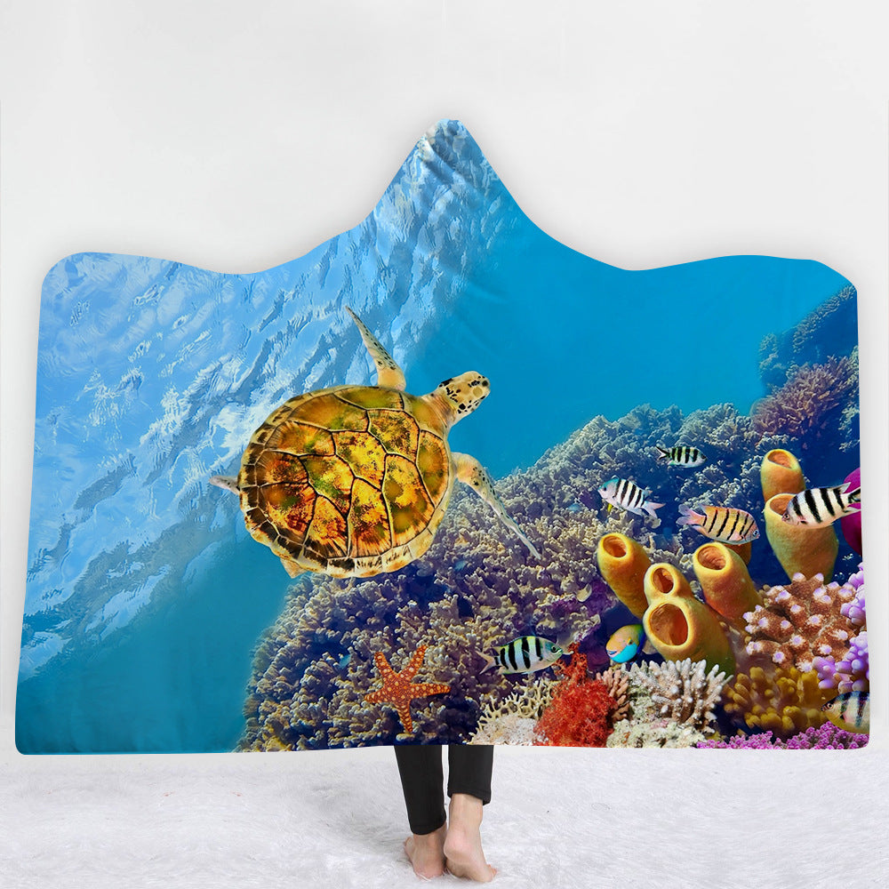 Hooded Blanket Cloak Blanket Thick Blanket null