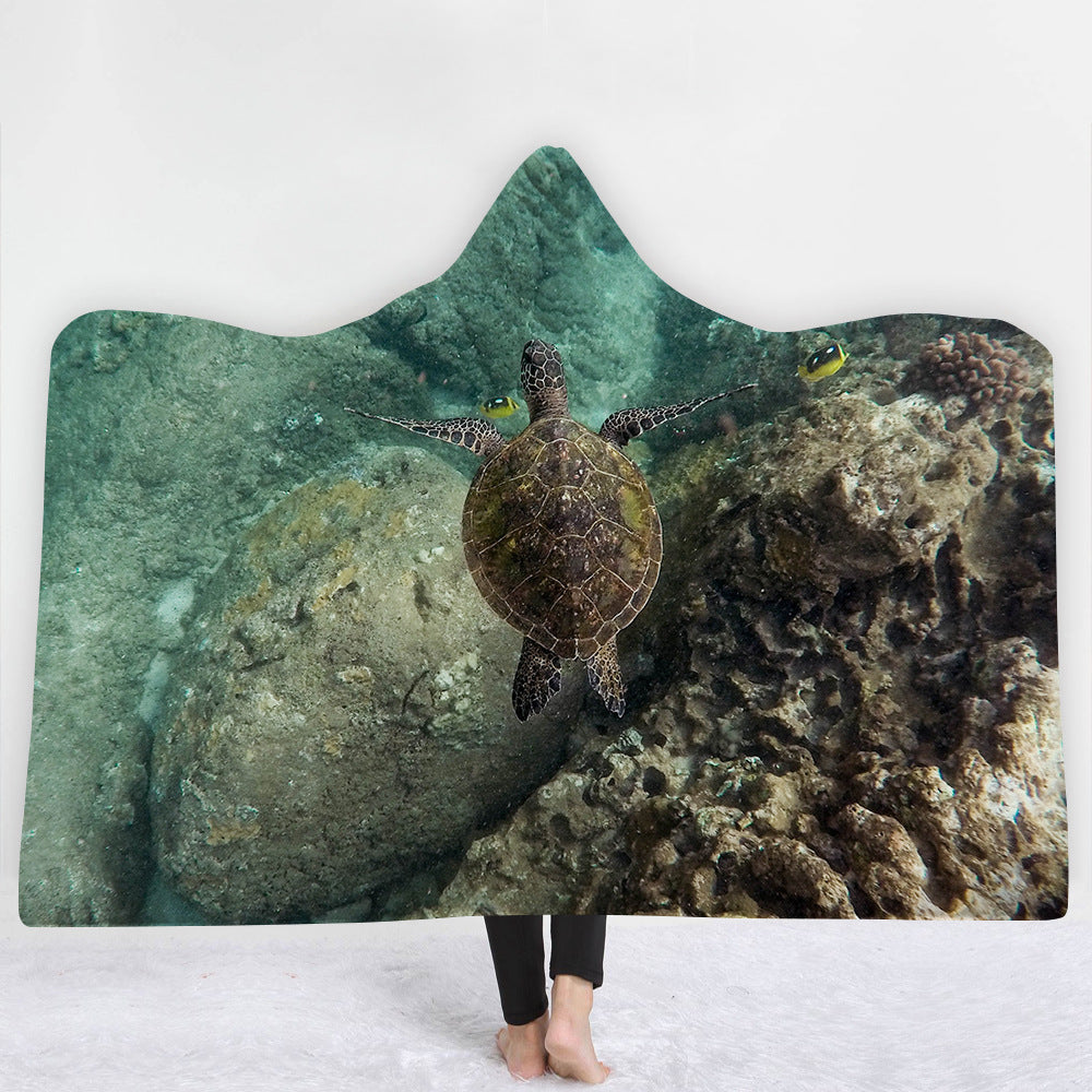 Hooded Blanket Cloak Blanket Thick Blanket null