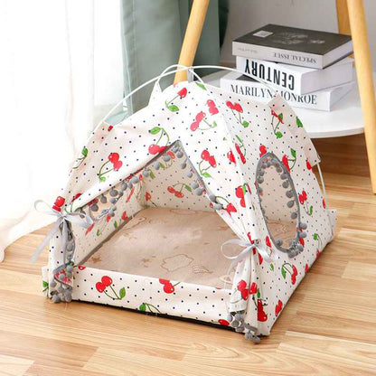 Cat Tent House - Enclosed Pet Bed - Amanluxe