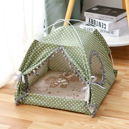Cat Tent House - Enclosed Pet Bed - Amanluxe