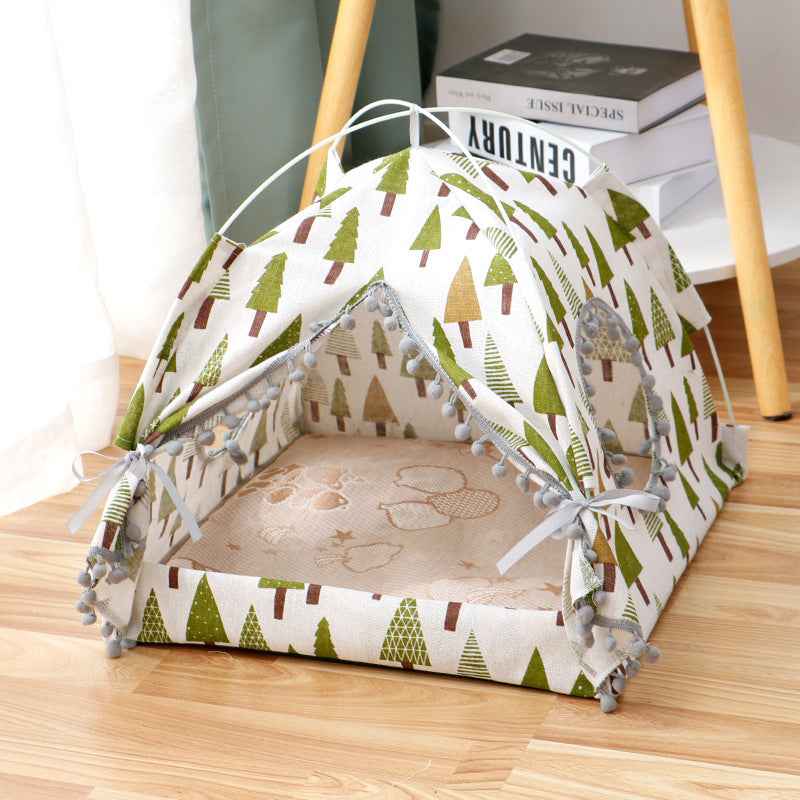 Cat Tent House - Enclosed Pet Bed - Amanluxe