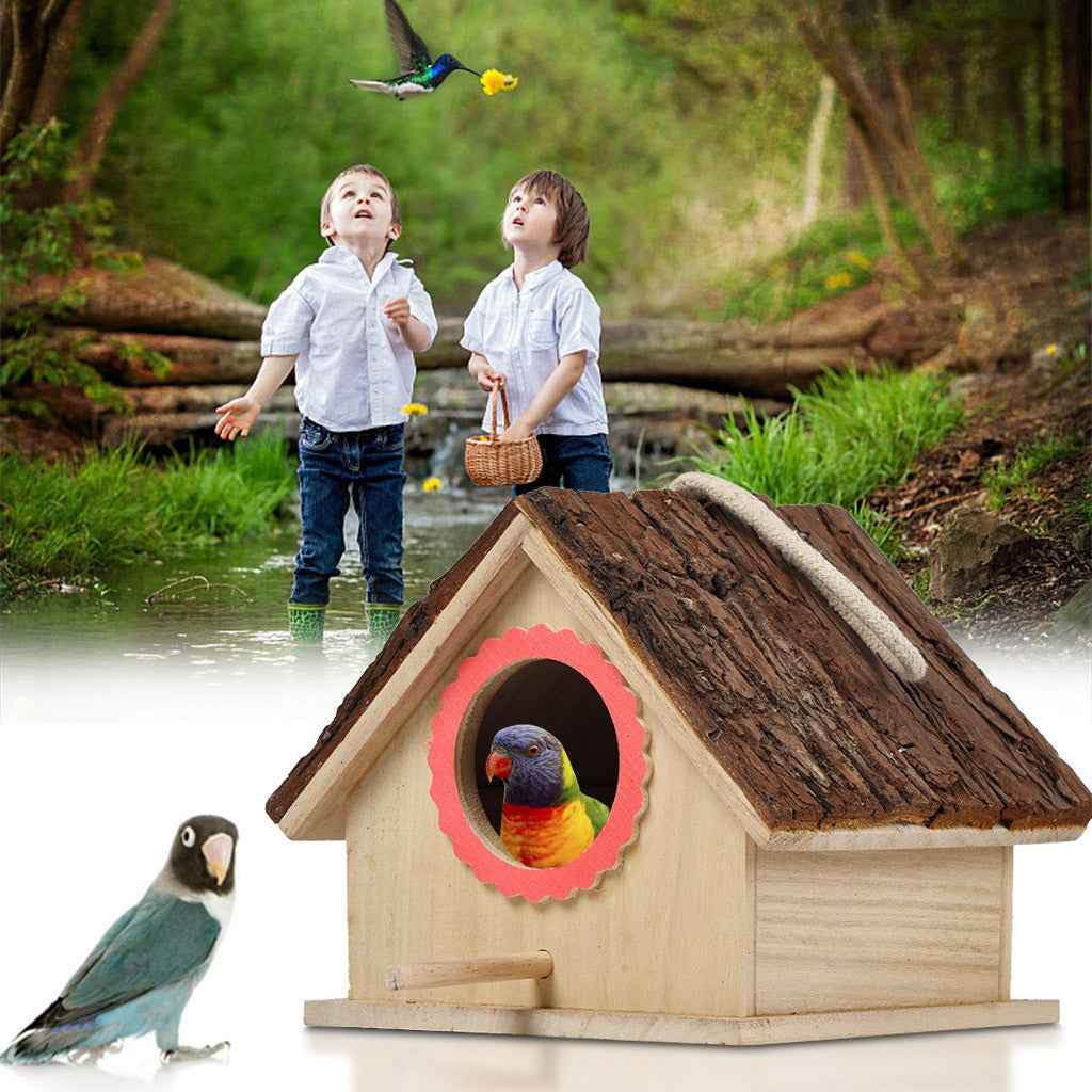 Outdoor Bird House - Wooden Nest Box - Amanluxe
