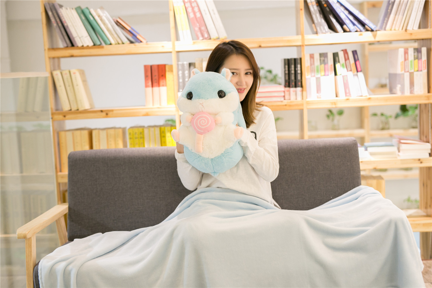 Cartoon hamster mouse pillow