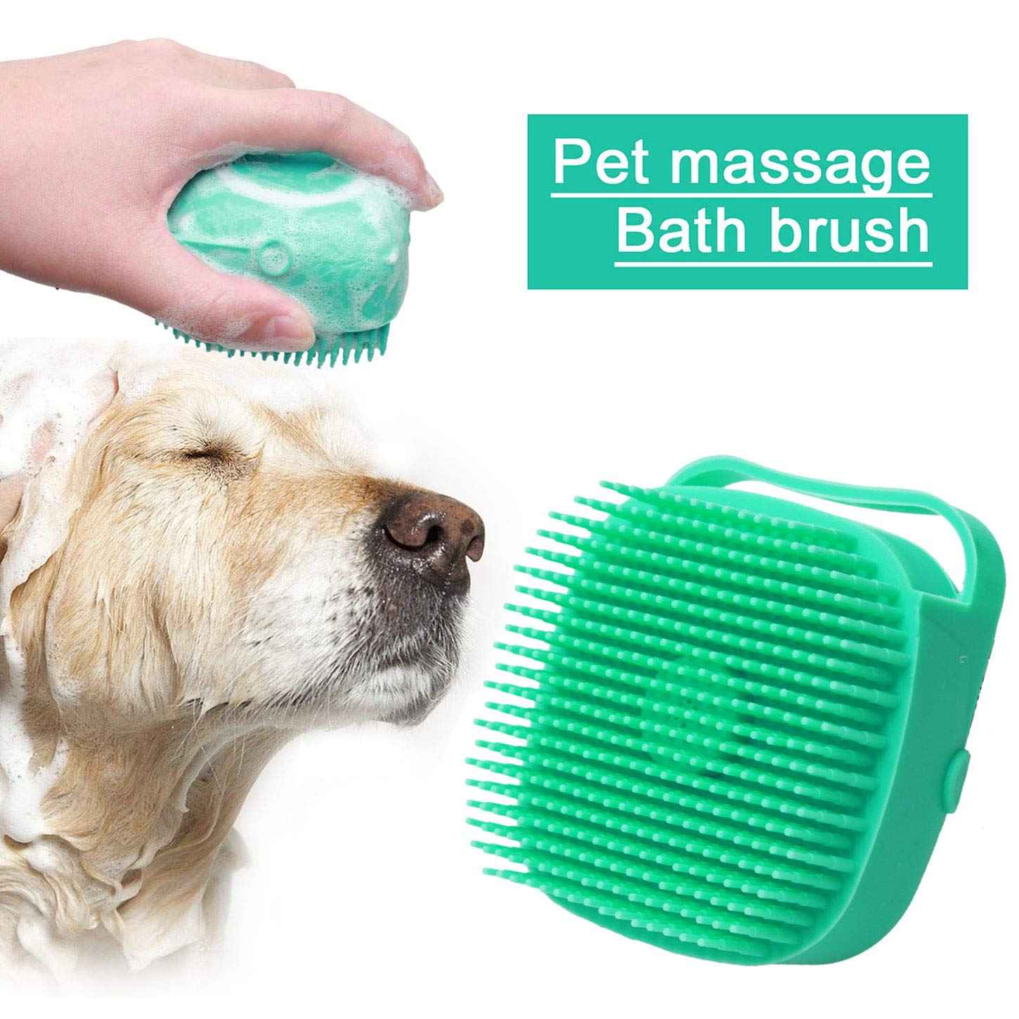 Pet Shampoo Massager Brush - Silicone - Amanluxe