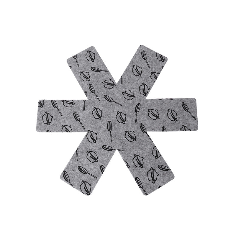 3-Piece Set of Creative Pots and Pans Non-Stick Storage Protection Mat