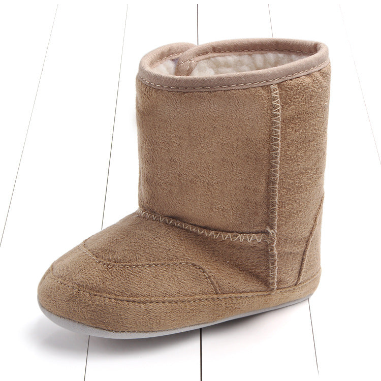 Suede cotton baby walking shoes baby soft soled shoes