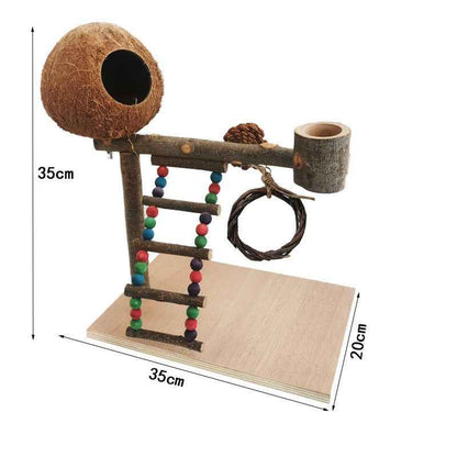 Solid Wood Parrot Training Stand - Multiple Sizes - Amanluxe