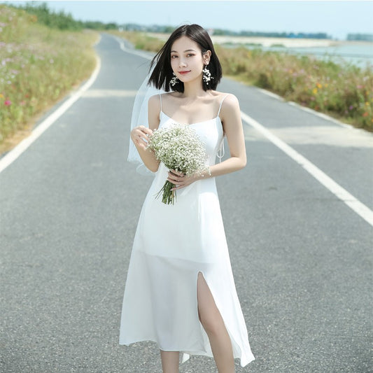 Minimalist Seaside Beach Photo Dress