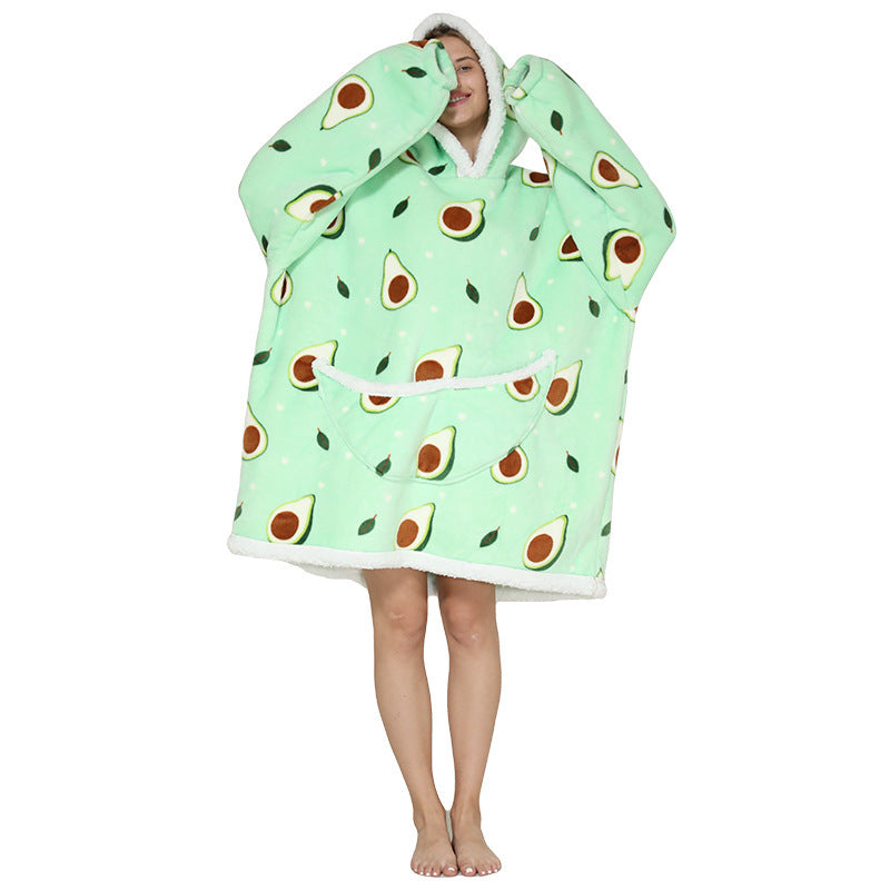 Lazy Sleeping Blanket Love Children's Cold-proof Warm Clothes Hooded